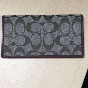 Coach checkbook holder